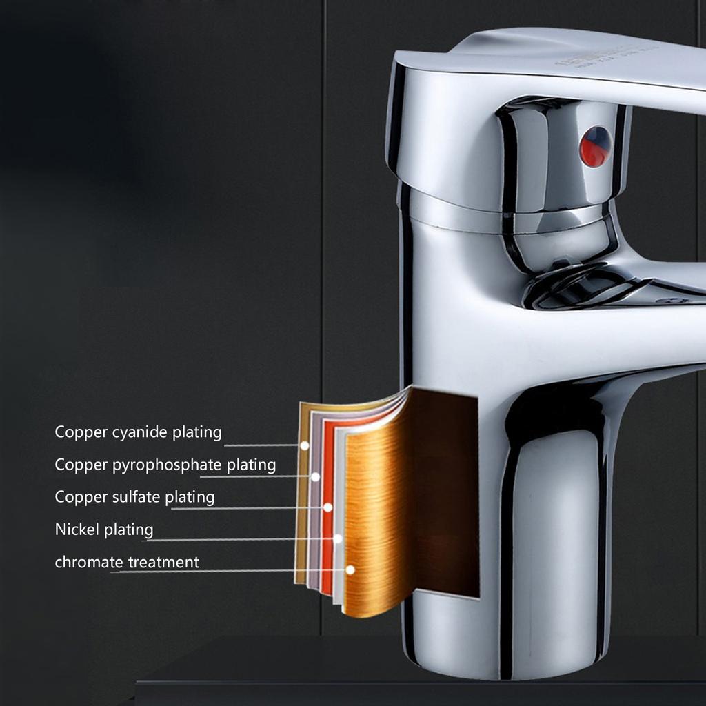Bathroom Faucet Chromes Sturdy Alloy Quiet Ceramics Valves Sink Mixers Tap Spouts Height with Pull Rod Household Use