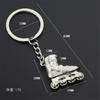 New Exquisite Simulation Skates keychain Charms Stainless Steel Key Ring Bag Ornaments Skating Lovers Souvenirs Accessories