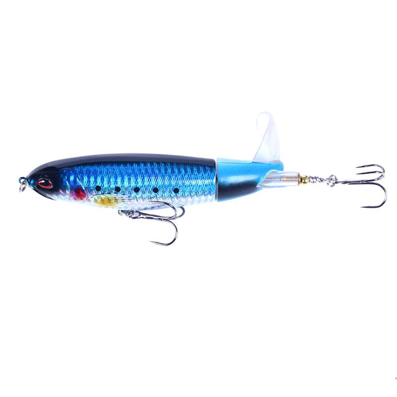 1Pcs Whopper Plopper 10Cm/13G Topwater Fishing Lure Artificial Hard Bait Plopper Soft Rotating Tail Fishing Tackle Fishing Bait