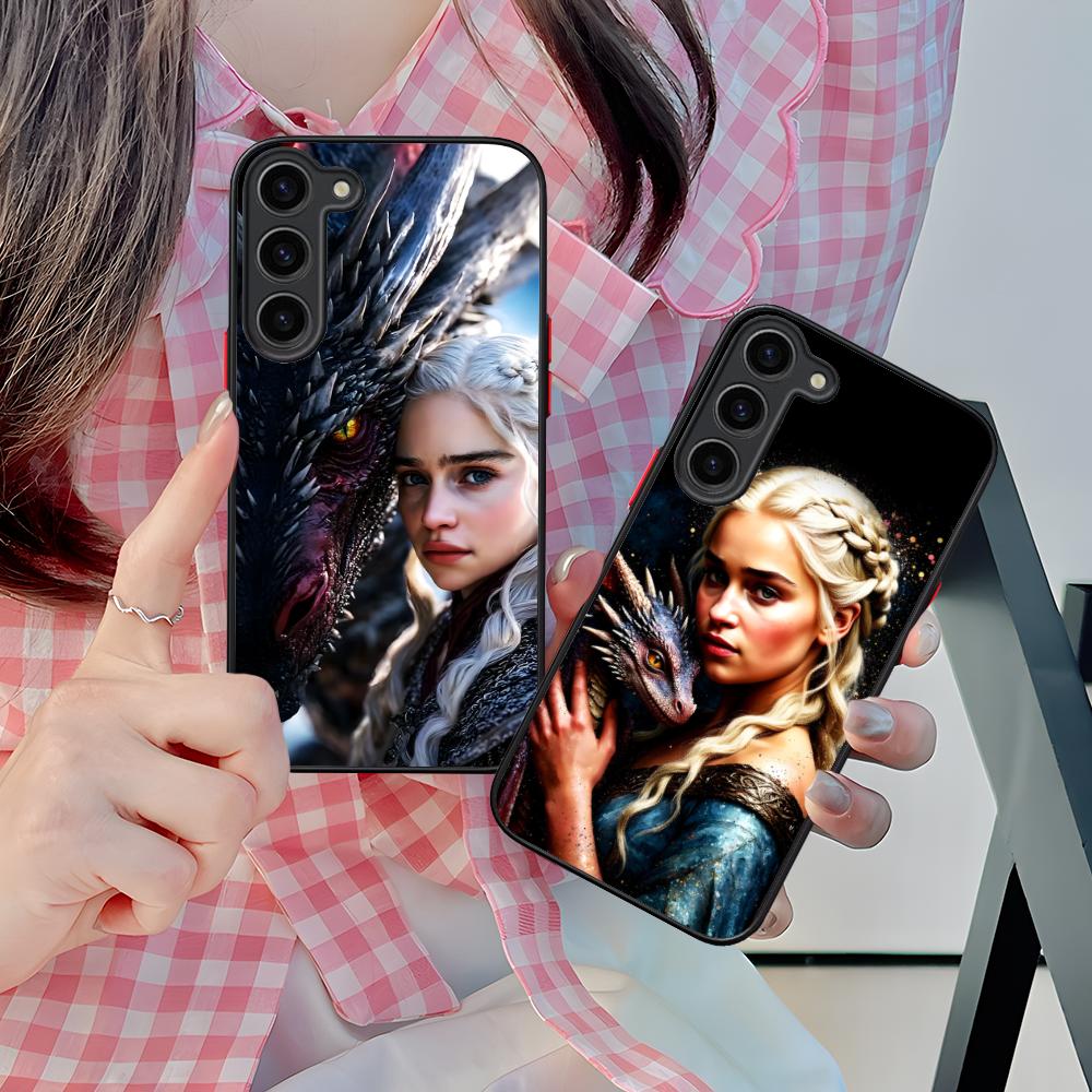 Dragon Queen Silicone Mobile Phone Case for Samsung Galaxy S26 S25 S24 S23 S22 S21 Plus FE Ultra Colorful Cover
