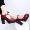 2024 Schuhe für Damen Slingbacks Damen Pumps Neue Herbst Runde Zehen Schnalle Flach Solide Kleid Büro Chunky Heels Mode Schuhe