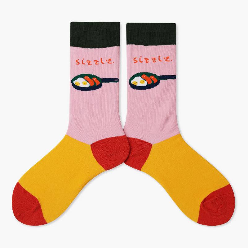 Autumn/Winter Couples Skateboard Sox Creative Abstract Art Harajuku Hip Hop Streets Tide Socks Colorful Funny Socks Skarpetki