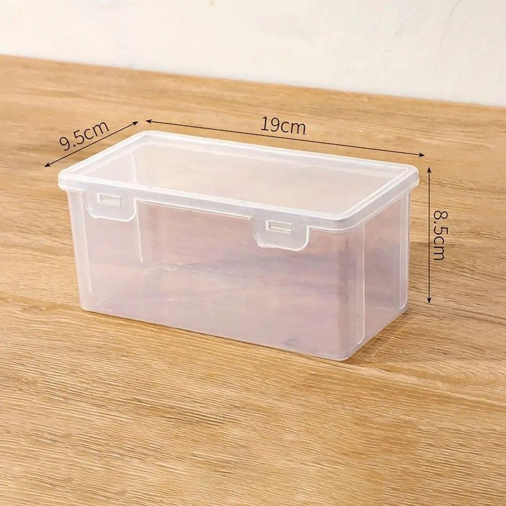 Plastic Pencil Case Buckled Stationery Box Waterproof Desktop Storage Box  Sundries