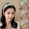 Lightweight Pastoral Hair Hoop Non-slip Wide Brim Hairband Embroidered Floral Headband Spring