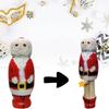 Unique Funny Santa Wooden Puppet Handcrafted Beech Wood For Christmas Decor Gifts