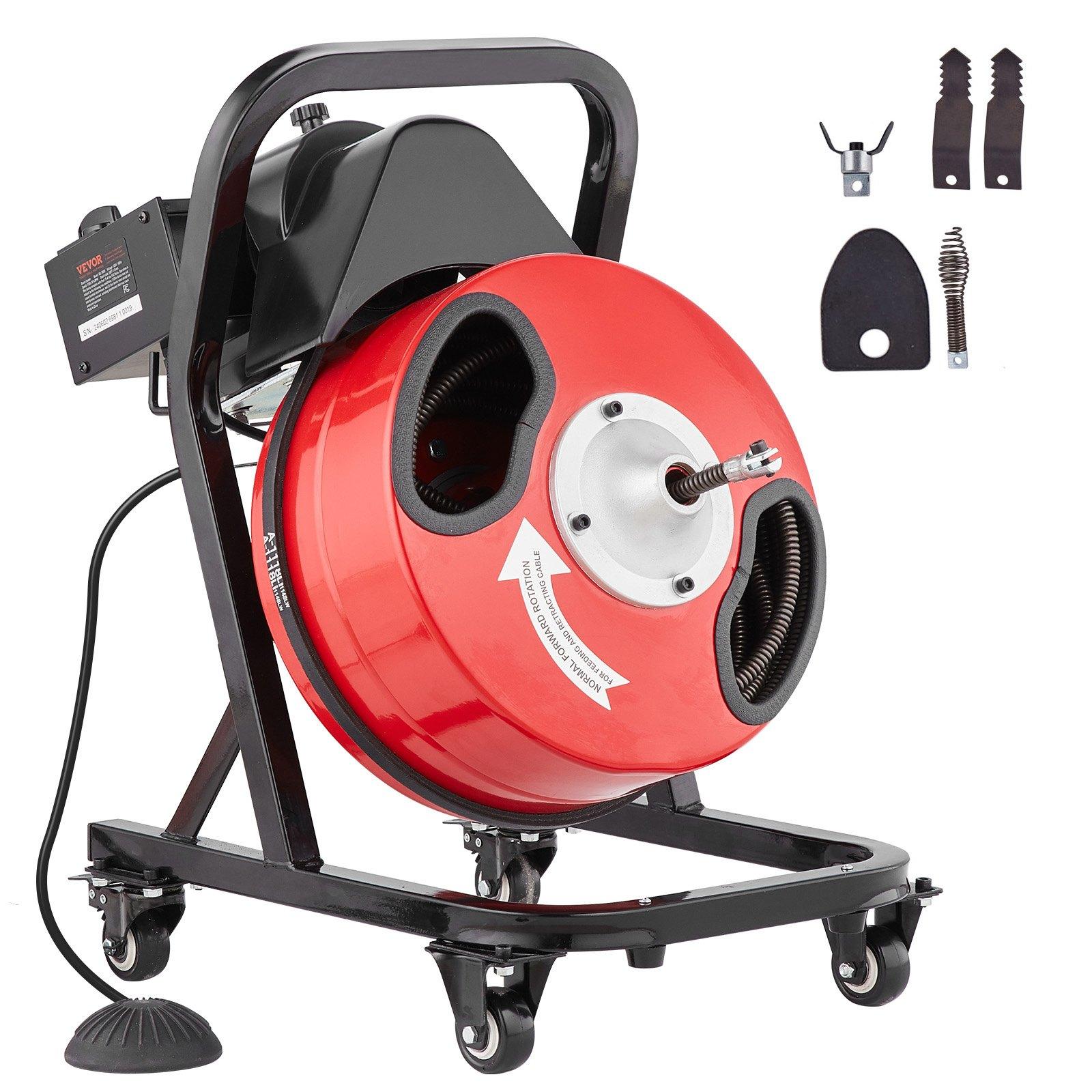 VEVOR Drain Cleaner Machine 50FT x
