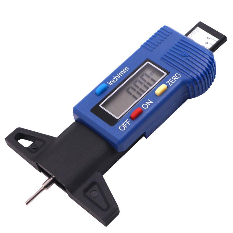 Digital Tire Tread Depth Gauge 0-25mm with Metal Needle & Vernier Caliper