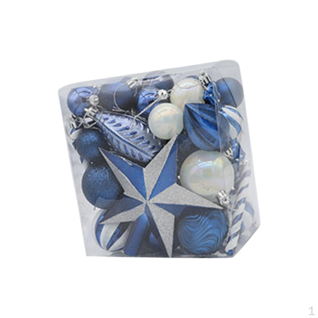 

40 шт. подвесных украшений для рождественской елки, декоративные рождественские шары, безделушки, подвески-шармы для венка Blue