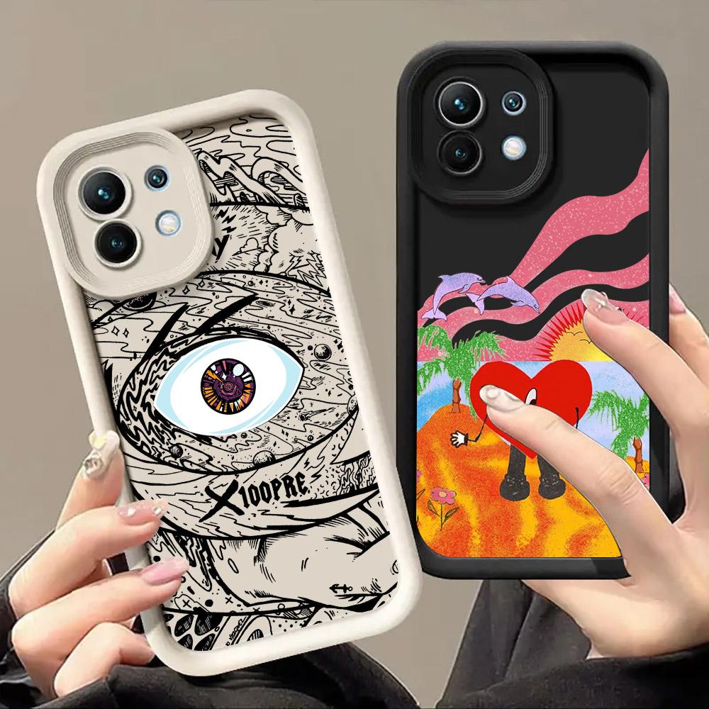 Bad-Bunny Love X100pre Silicone Case For Xiaomi 15T 14T 13T Pro 15Ultra 17Pro Max Poco F7 X7 X6 F5 M6 M7 Pro 5G Soft Phone Cover
