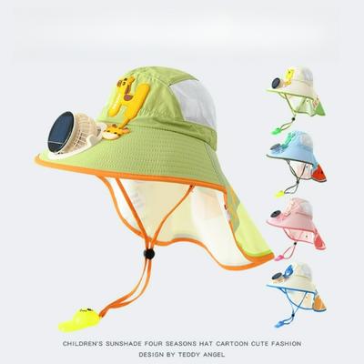 Kids Sun Hat Summer Shawl Design Big Eaves Large Brim Hat UV Protection Hat Quick Drying Breathable Thin Outdoor Beach Fisherman