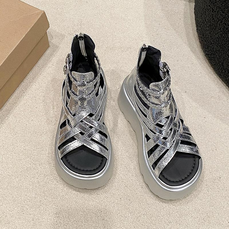 Fashion 2025 Designers Women Summer Sandals Open Toe 8CM Platform Wedge Sneakers Women Casual Shoes Beach Sandálias Das Mulheres