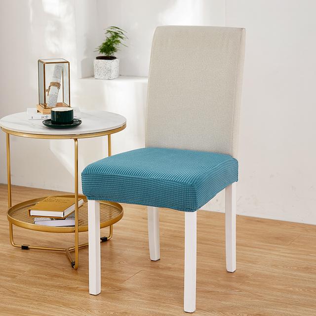 Jacquard Stretch Elastic Dining Room Chair Seat Covers Anti -Dirty Universal Removable Washable Chair Seat Cushion Slipcover