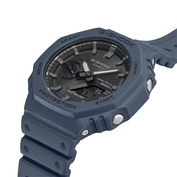 Casio G-SHOCK GA-B2100-2A Montre Solaire Bluetooth Analogique-Numérique Bleue Marine Modèle International