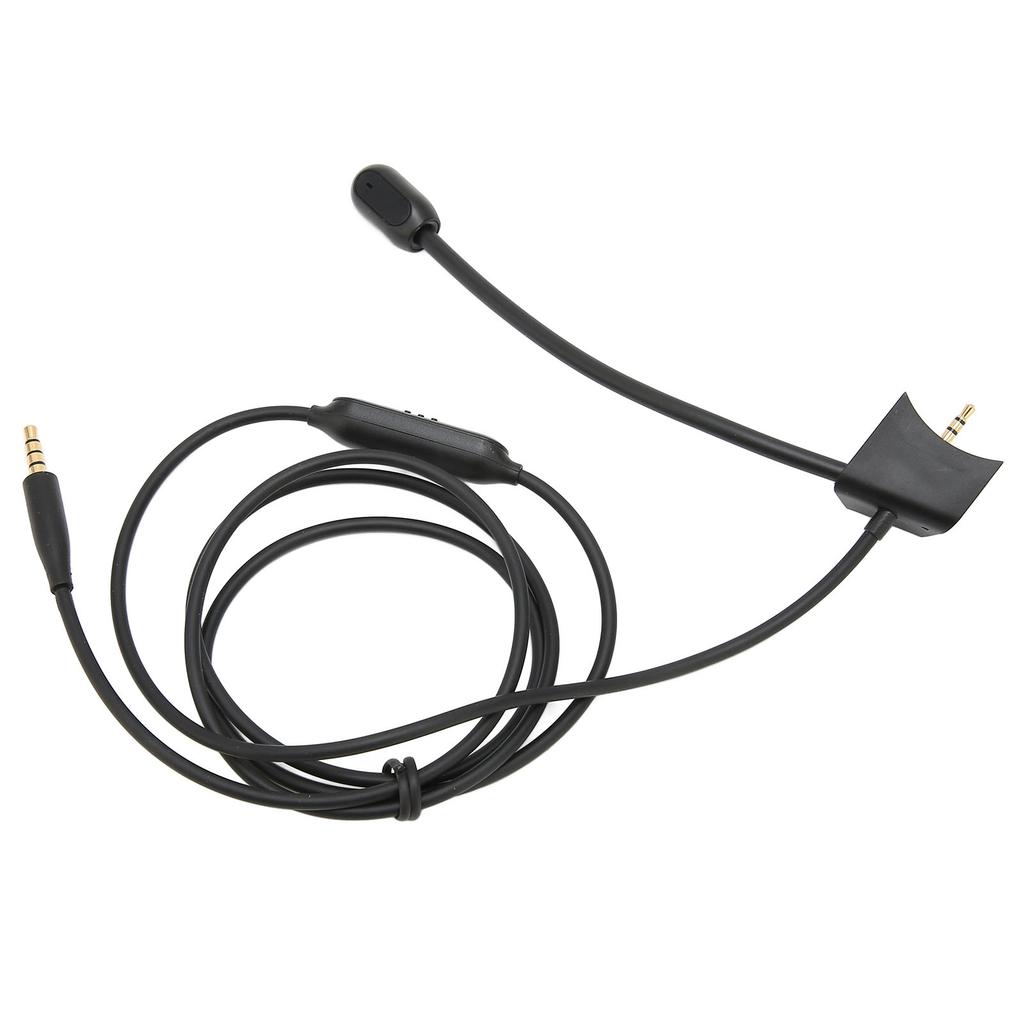 Cable Boom Microphone Noise Reduction Microphone Audio Cable with Mute Control for QC35 QC35 II Gaming Headsets
