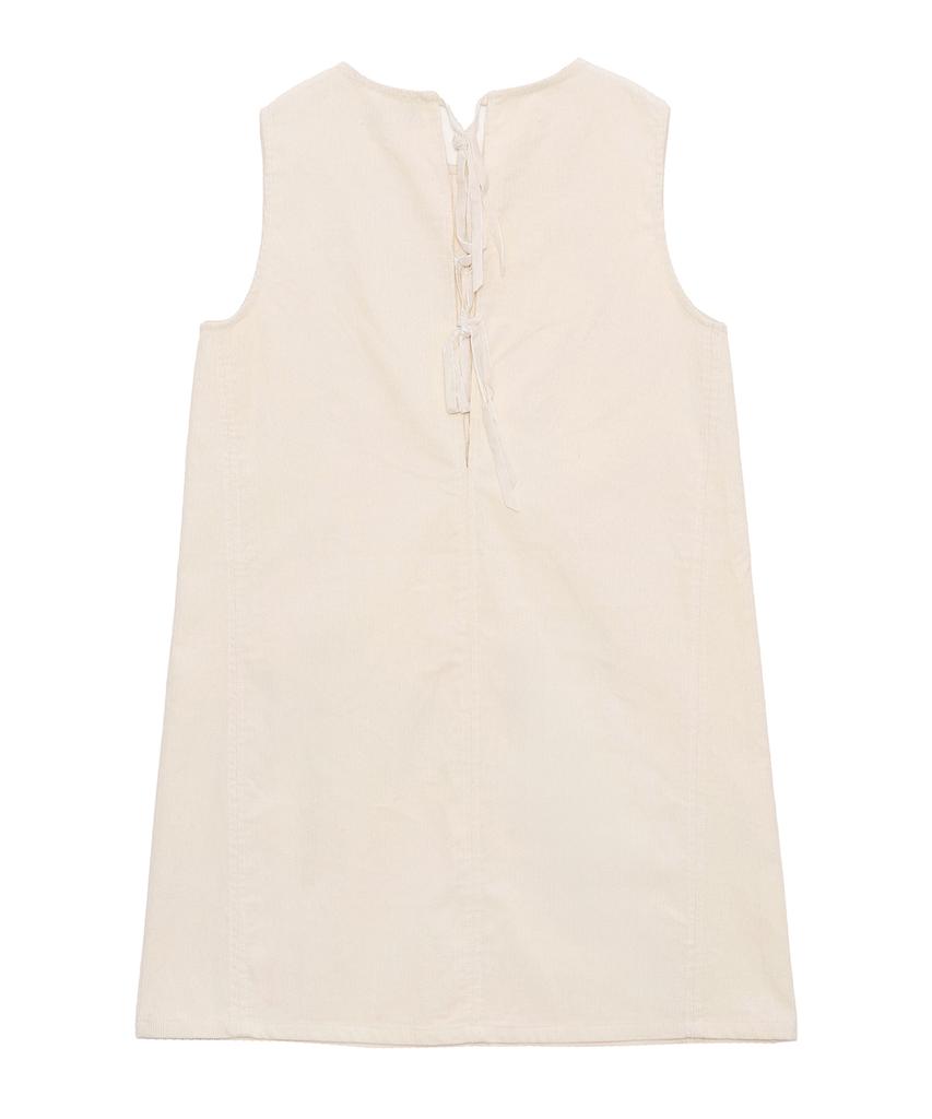 Eilubeu Corduroy Back Slit Sleeveless Dress Aaradr002P