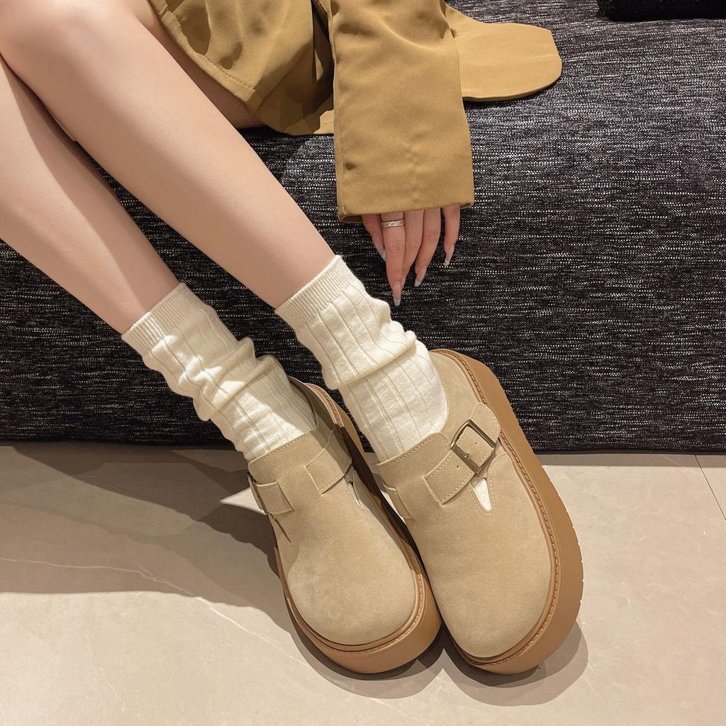 Women's Shoes Round Toe Ladies Pumps Platform Elegant Dress 2025 Trend 39 Korean Style Footwear Shoe High Quality Stylish Chic