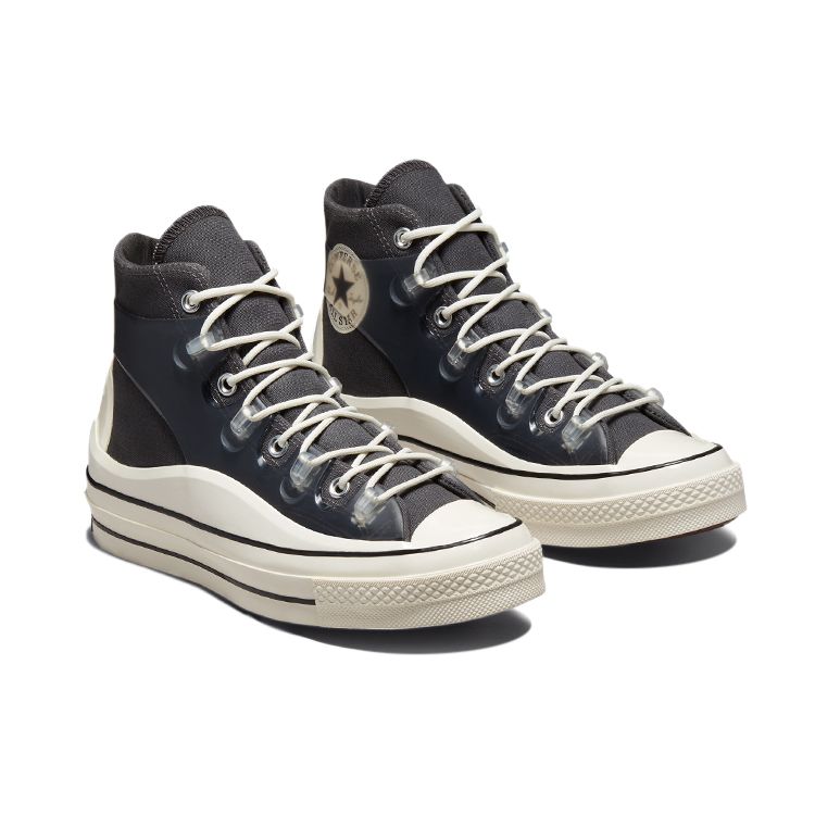 Kim Jones X Converse Chuck 70 High Storm Wind Unisex Sneakers Grey Egret Black 172937C