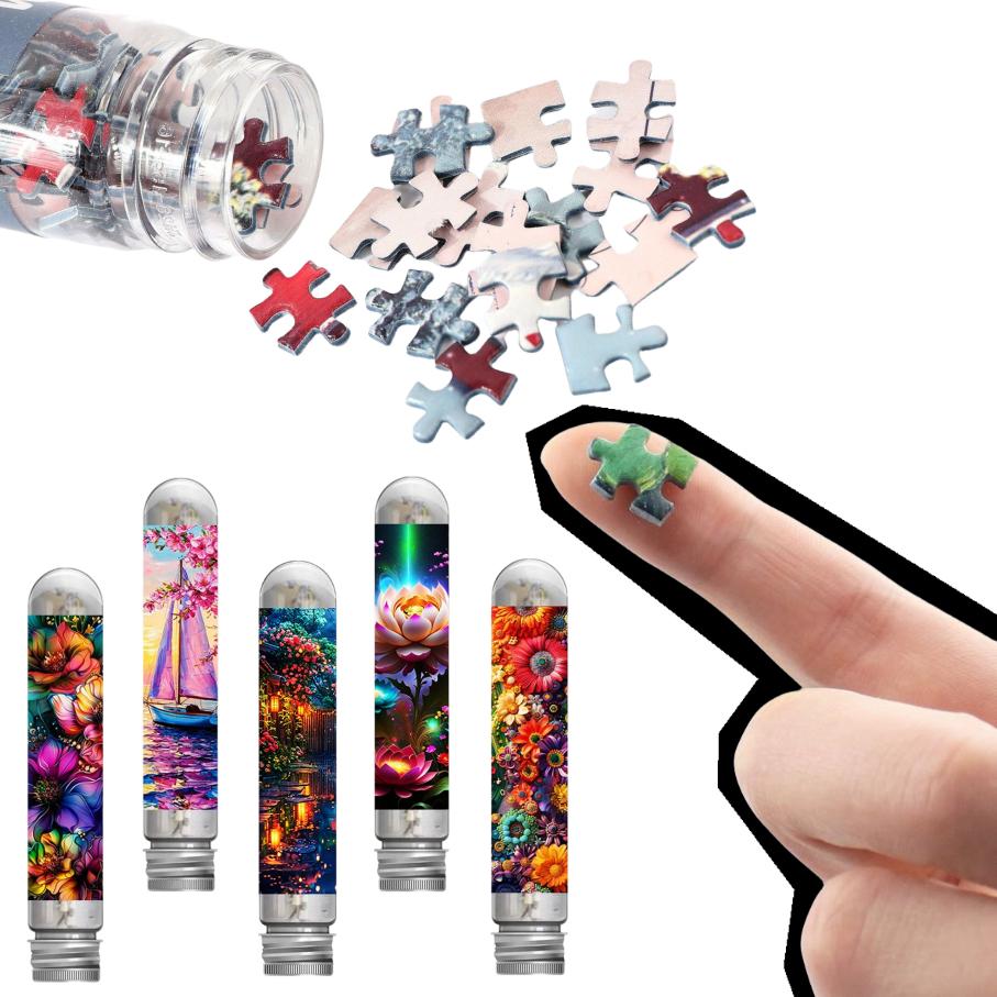 5 Packs Adult Mini Test Tube Puzzle Jigsaw Funny Educational Game Home Decor Birthday Halloween Thanksgiving Christmas Gifts
