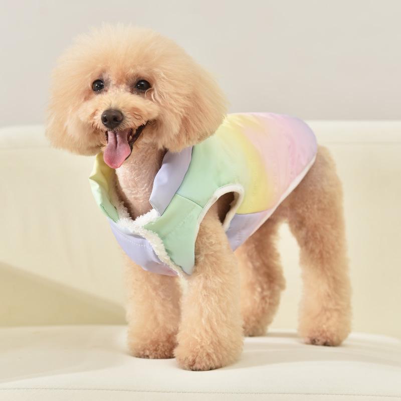 Warme, wasserdichte Baumwollweste für kleine und mittelgroße Hunde – Samtgefütterte Haustierbekleidung für Herbst und Winter