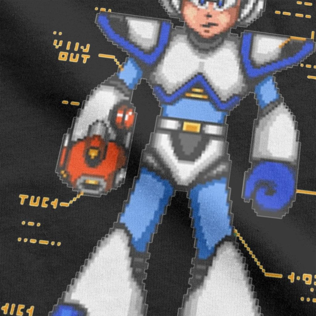 Megaman X Full Armor T-Shirts Men Fashion 100% Cotton Tee Shirt Round Neck Short Sleeve T Shirts Plus Size Clothes