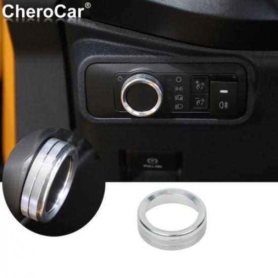 Auto Scheinwerferschalter Knopf Drehknopf Zierblende Für Ford Bronco & Sports/F150 + Silber