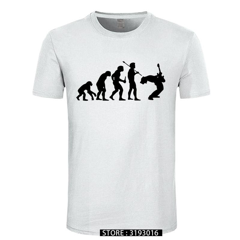 Funny Guitarist T Shirt Evolution Of a Guitarist Music Rock Guitar Musician Band Metal Mens Tshirt 31 Colors Unisex Cool Tees