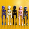 3D Printed Movable Joint Skeleton Figurines Flexible High Human Bone Miniature Creative Fun Decoration Halloween Gifts