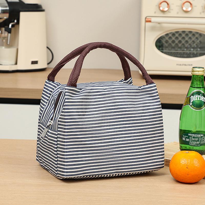 Simple Lunch Box Bag Student Bento Bag Portable Thermal Insulated Lunch Box Insulation Bento Pack Student Bento Lunch Handbag