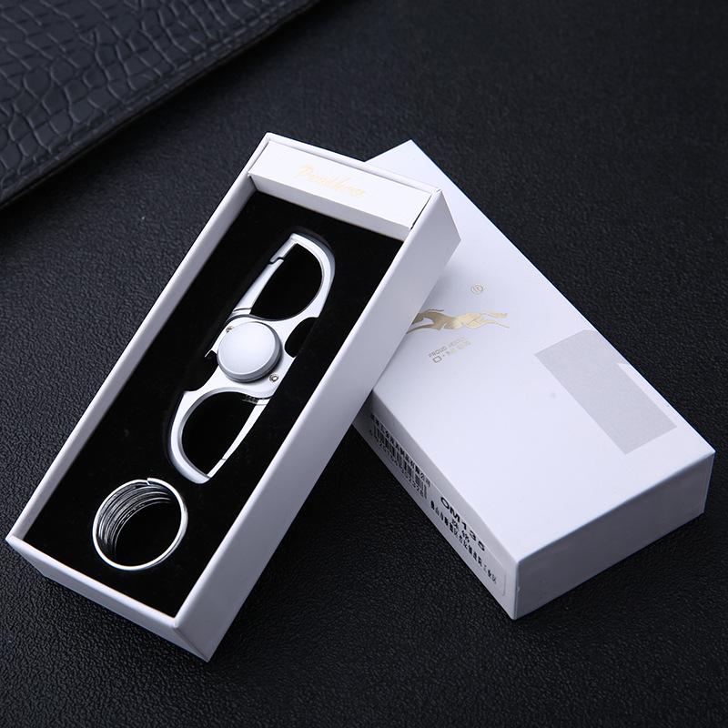 Aoma Men's Creative Stainless Steel Keychain Gyro Pendant