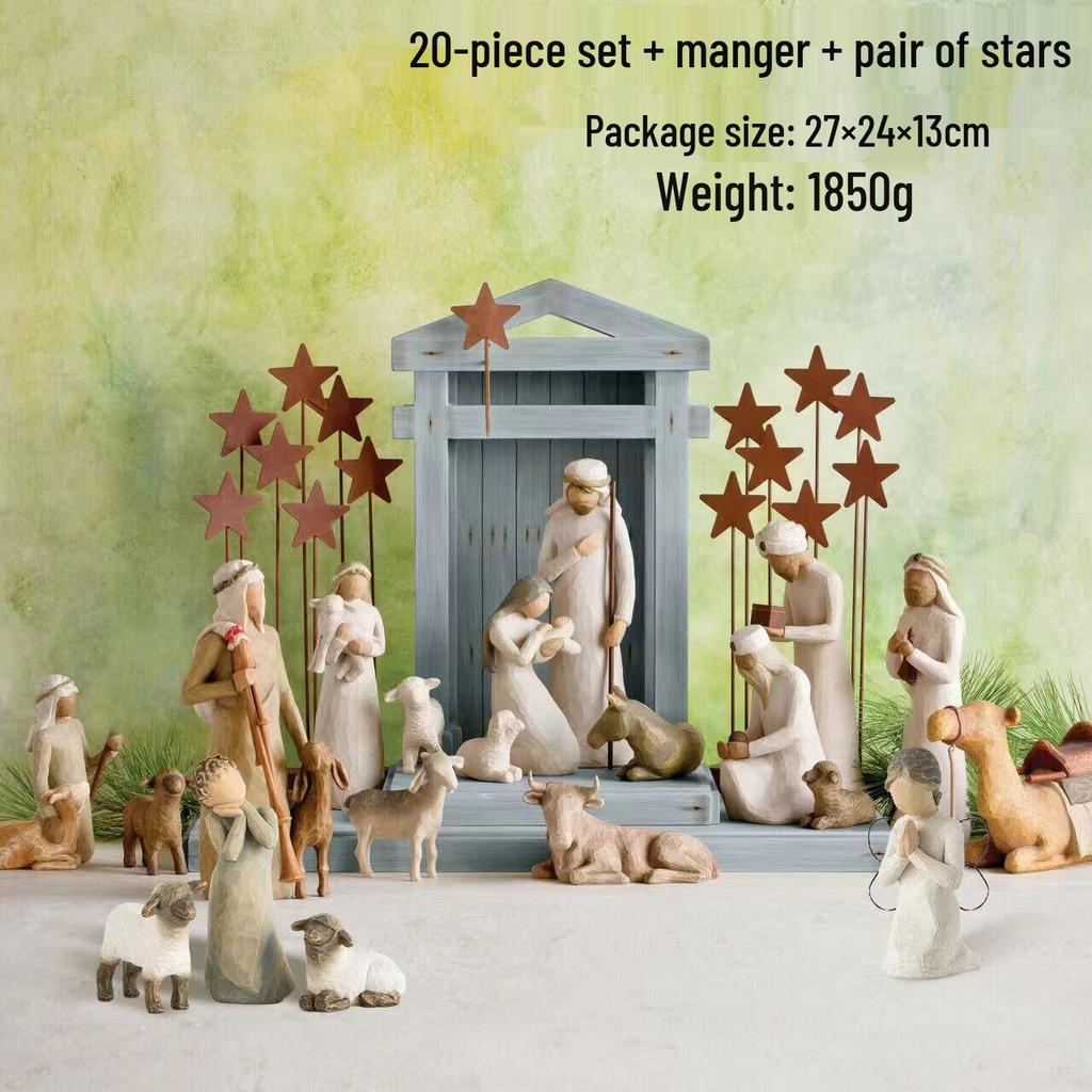 Weihnachtsserie Desktop Harz Krippe Ornament