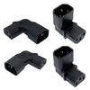 IEC 320 C14 To C13 Left Right Angle AC Adapter IEC 3Pole IEC 320 3pin Male To Female Extend 90 Degree Down Up Angle AC Converter