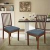 Stretch Dining Chair Seats Cover Striped Grid Elastic Upholstered Chairs Cushions Slipcover AntiDirty Protectors Removable