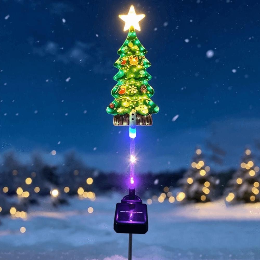 Waterproof Solar Christmas Tree Lights Weatherproof Waterproof Garden Lights Garden