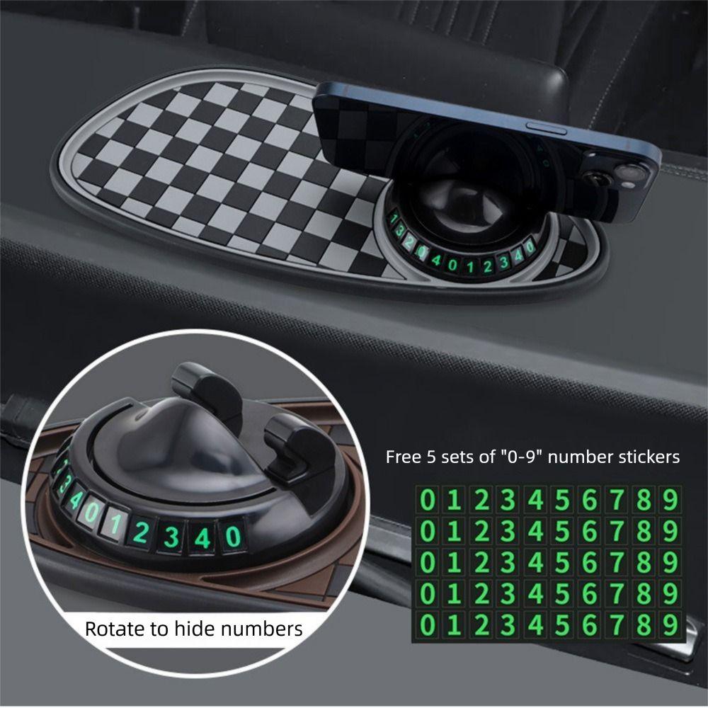 Stable Car Dashboard Phone Holder 360-Degree Rotation Auto Phone Stand  Keys