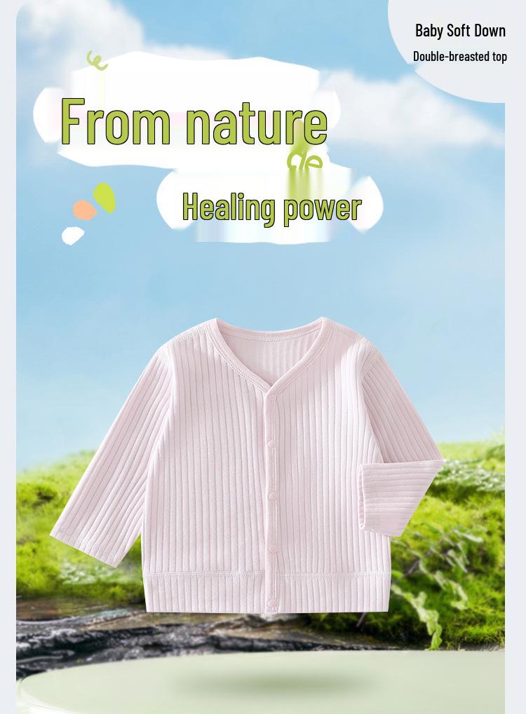 Baby Velvet Cardigan - Comfortable Long-Sleeve Top for Newborns, Ideal for Spring and Autumn Outings