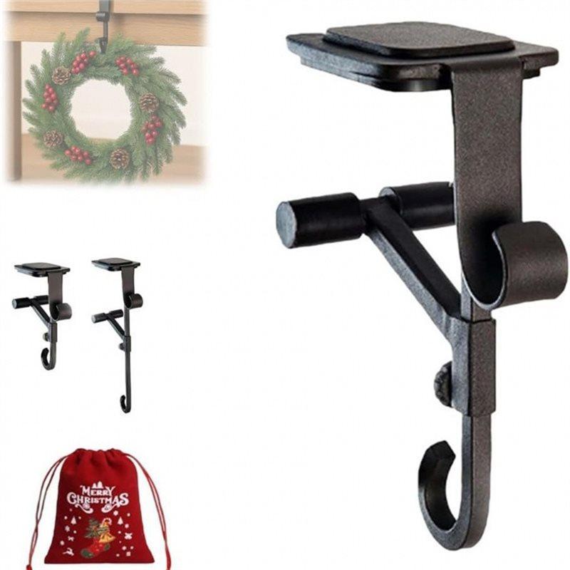 M-Modern-Mantel Hanger Adjustable Hooks-Heavy Duty 2 In 1 Fireplace Stocking And Garland Hanger Securely Holds For Decorations
