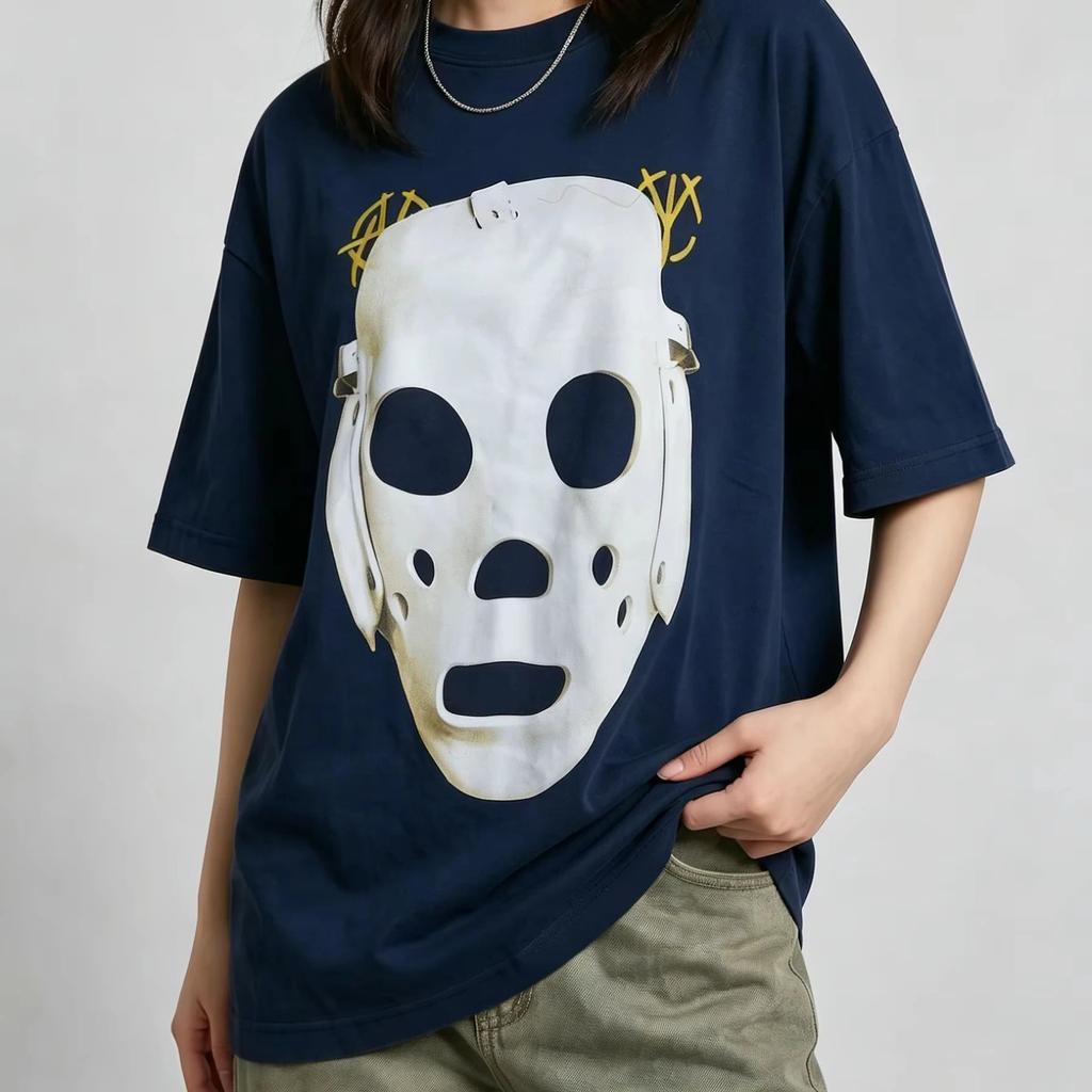 Jungkook Same Style Mask Graphic Print T Shirt 2026 Kpop Arirang Album Summer New Men's Women's Streetwear Tshirt Unisex