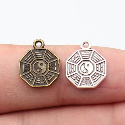 Taoismo Yin Yang Fascino Spirituale Bronzo Antico Lega di Zinco Gioielli Fabbricazione Materiali Artigianato Fai da Te Amante Stile Accessorio Ciondoli