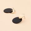 Geometric Versatile Disc Ring Earrings, Temperament God Cold Wind Paint Spray Paint Earrings