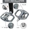 BUCKLOS MTB Pedal for SPD System Bicycle Mixed Pedal Mountain Bike Self-locking Pedals Aluminum Alloy MTB Bike Clipless Pedals