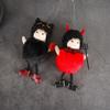 Scary Witch Black Cat Hanging Decoration Plush Halloween Witch Pendant  Ghost Festival Decor