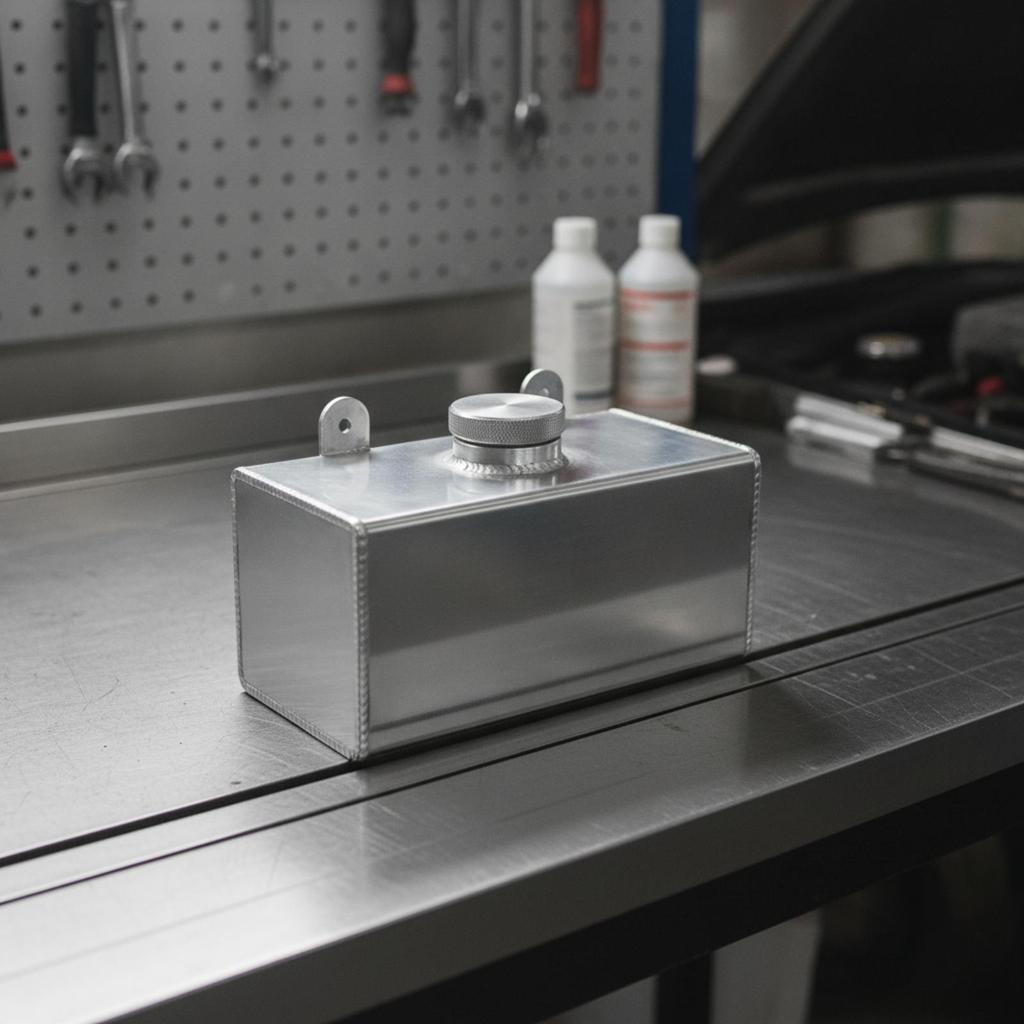 Auxiliary Water Tank Rectangular Expansion Reservoir Compact for Car Enthusiasts