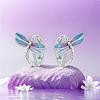 925 Silver Dragonfly Hoop Earrings Exquisite Jewelry For Women Fine Birthday Party Gifts