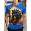 Fashion Black Panther Graphic T Shirt 3D Wild Animal Print Men Summer Casual Trend Street