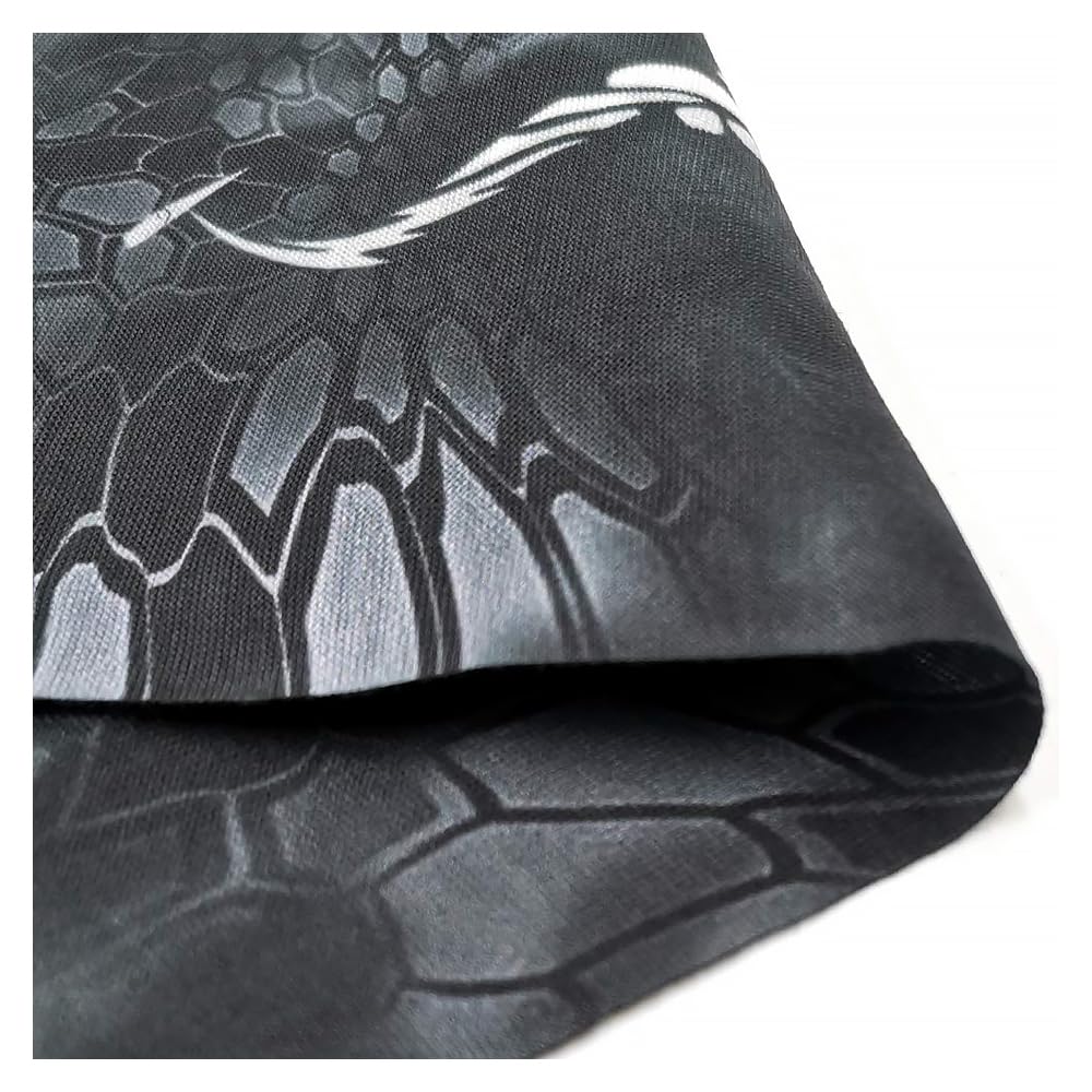 Vrunyuoi Dünner, leichter, elastischer, weicher Totenkopf-Gesichts- und Nackenwärmer, Halbgesichtswärmer, wind- und staubdicht, Outdoor-Aktivitäten wie Radfahren, Schwarz