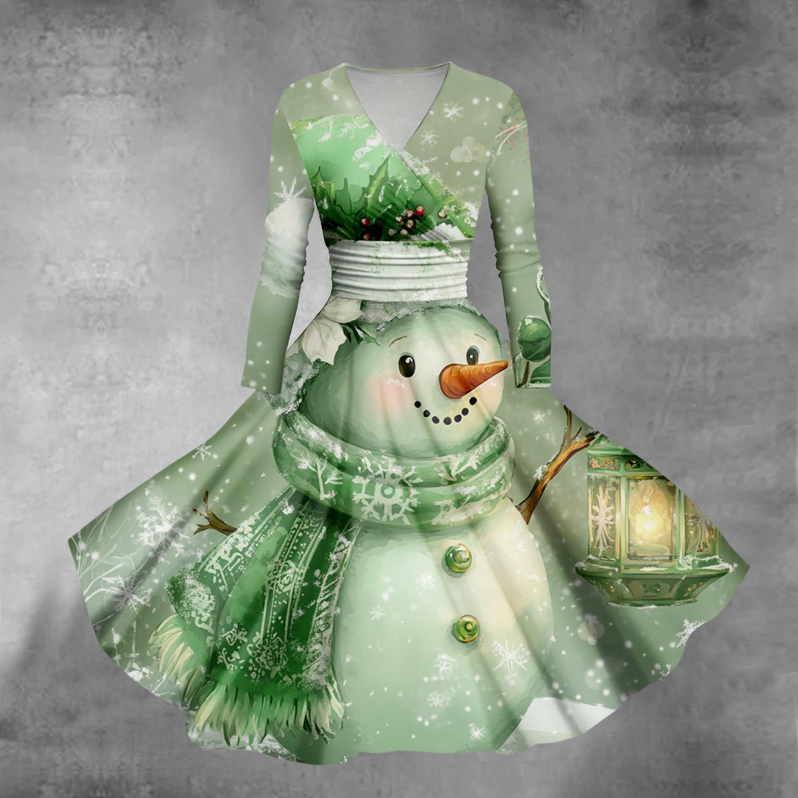 Женское повседневное и модное сексуальное платье с v-образным вырезом и длинными рукавами — фото 12