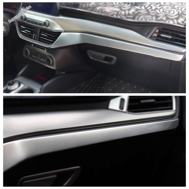 Central Control Dashboard Panel Strip Decoration Cover Trim For Ford Focus MK4 - Stainless Steel Interior Accessories