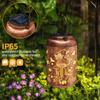 Solar Lantern Featuring a Hummingbird Design, Perfect for Outdoor Decor. It Includes a 600Mah Rechargeable Battery, Making It Ideal for Yard Art