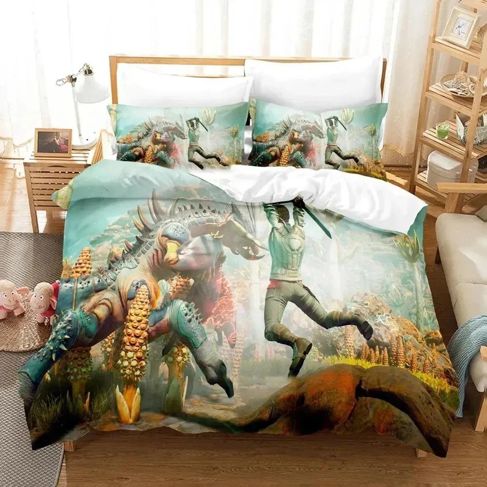 3D Print Game Outer Worlds Bedding Set Duvet Cover Bed Set Quilt Cover Pillowcase Comforter King Queen Size Boys Adult Bedding