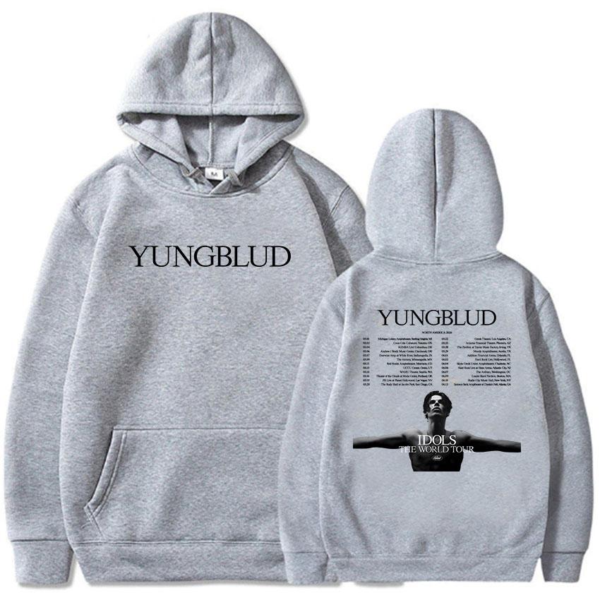 Yungblud 2026 North American Hoodies Idols The World Tour Graphic Print Sweatshirts Long Sleeve Winter Hooded Pullovers Tops